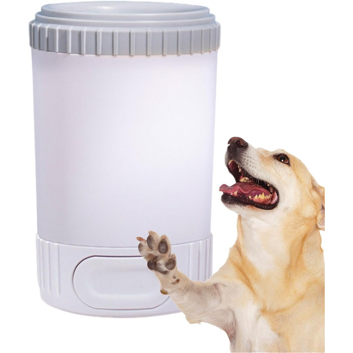 Миска-мийка для лап собак, автоматична силіконова щітка для лап, інструмент для догляду за тваринами (сіра)