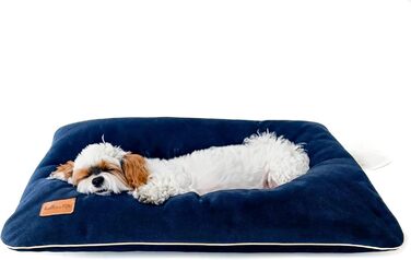 Водонепроникна подушка для собак та котів. Зручне ліжко з матеріалу, безпечне для тварин. Розмір 80x50 см, колір морський.