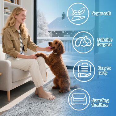 Водонепроникний коврик для собак, плюшевий та м'який, 152x127 см, великі породи, великий розмір, серпа фліс, захисний коврик для собачого дивана, сірий XL (152x127 см)