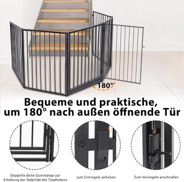 Забіг для цуценят Froadp 5 TLG: захист від каміну, огорожа, забіг, загін для собак, дітей. 61 x 76 см
