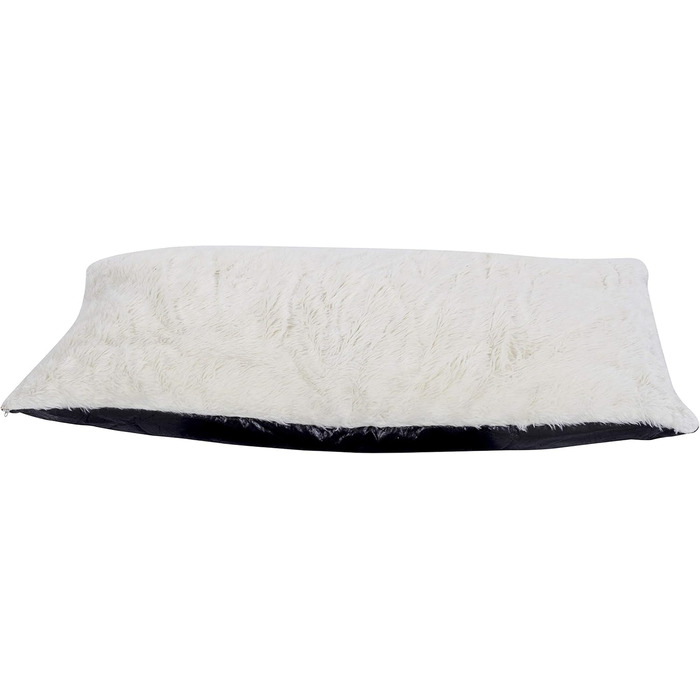 Крісло-ліжко для собак CLAMARO 'DeluxePet' чорного кольору 120x80 см з штучної шкіри, 2в1 з поворотним подушками, для великих собак, з боковинами з м'якою оббивкою, антиковзаюча підкладка, розмір Large