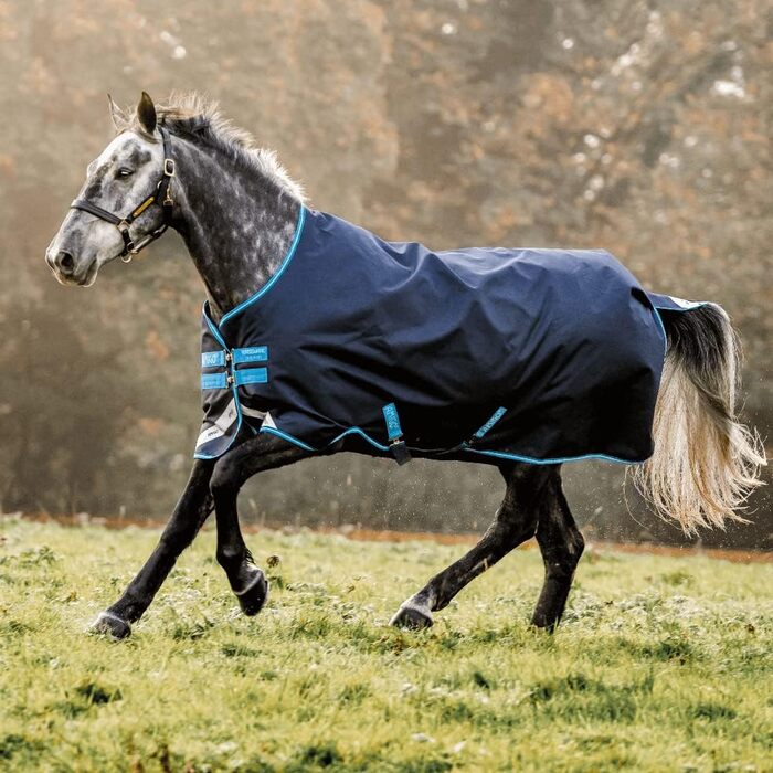 Horseware Amigo Bravo 12 50g водонепроникний в'їжджувач Navy/Turquoise, 115 см