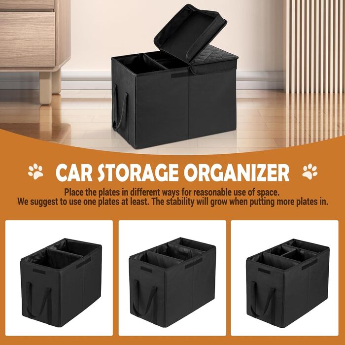 Розширювач для автокрісла для собак, органайзер для авто з місцем для зберігання, чорний, L, 51 x 29 x 36 см
