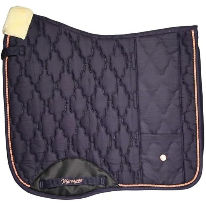 Schabracke Marengos Modern Rosé для теплокровних коней: підкова для виїзної та універсальної їзди з м'якою підкладкою та кишенею