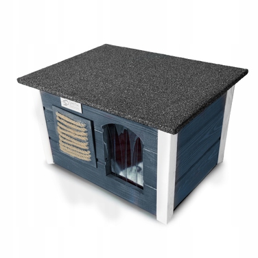 Будиночок для кота SMITH DESIGN з когтеточкою, утеплений, коричневий, L 54x39x36 см