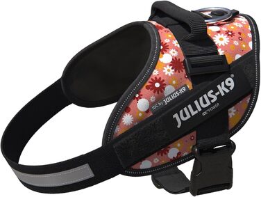 Шлейка Julius-K9 IDC Powergeschirr, рожева з квітами, розмір L/1