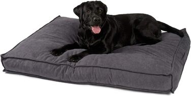 Преміум подушка для собак JAMAXX Orthopädische, м'яка, з піною з пам'яті, водонепроникна, товста, з віскоеластичною піною, з фланелевою обшивкою, собаче ліжко PDB1001 (120x90 см, сіра)
