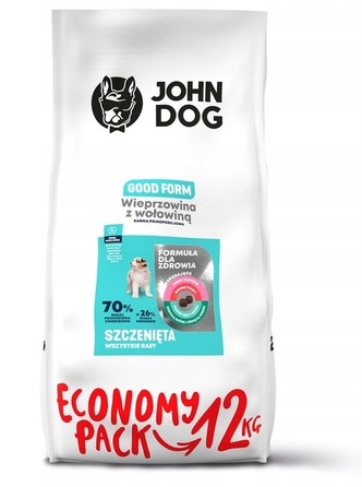 Сухий корм для цуценят John Dog Good Puppy з телятиною та ягнятиною, 12 кг