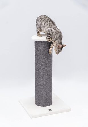 Дряпак для великих котів Petrebels Savannah XXL 86 см, висока якість, товста стовп-колона Ø20 см, оф-вайт