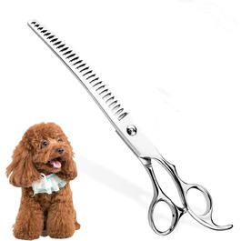 Професійна витончена ножиці для грумінгу собак та котів, 8 дюймів, з японської нержавіючої сталі, зменшує товщину шерсті на 75%
