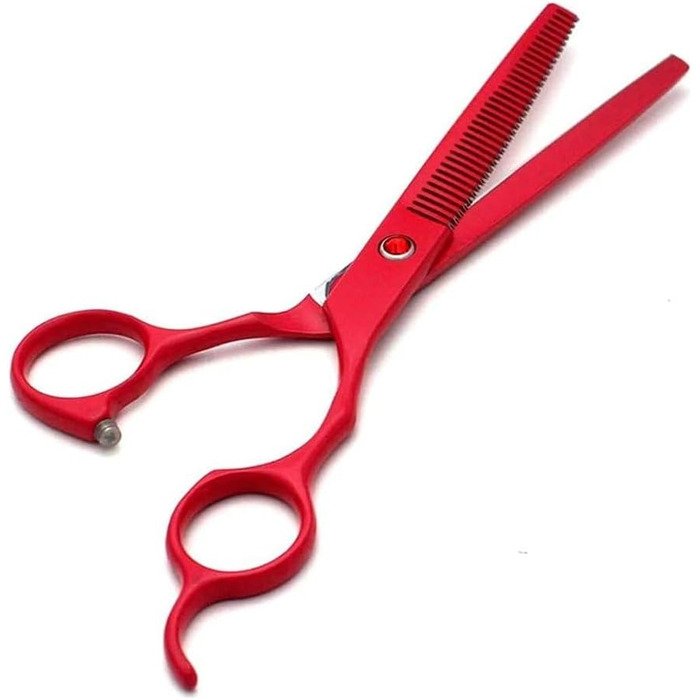 Професійні ножиці для собак, вигнуті ножиці для грумінгу, набір BeautyScissors, для стрижки шерсті тварин (червоні)