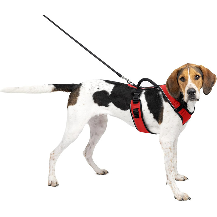 Шлея для собак PetSafe EasySport, повністю м’яка, еластичний комір, для собак 29,5–36 кг, розмір L, червона