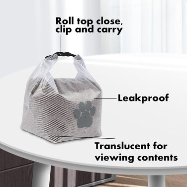 Сумка для зберігання корму для тварин, 2 шт., складна, BPA-free, харчова, прозора - для подорожей, кемпінгу, перевезення корму