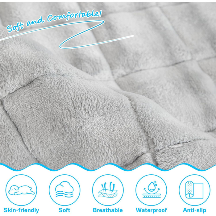 Незсувний авточохол для собак, килимок для тварин у салоні авто, водовідштовхуючий та стійкий до подряпин, м'який захист для автомобілів, вантажівок та позашляховиків (Мілксамт, світло-сірий, 63 x 138 см)