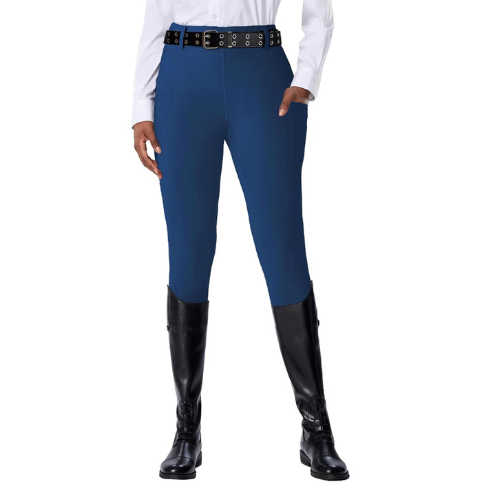 Жіночі штани для верхової їзди DMVOD з силіконовим зчепленням - зручні та стильні рейтузи для жінок (Блакитний, XS)