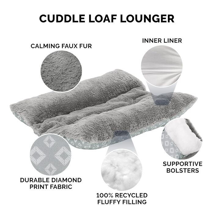 Килимок-ліжко для собак Furhaven Trail Pup S, портативний, з сумкою, для подорожей, миючий, складаний, блакитно-сірий (Aqua/Granitgrau), 46x41x7 см