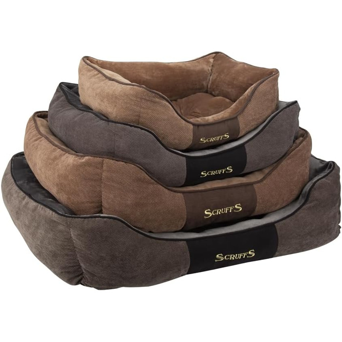 Scruffs Chester Bed L - ліжко для собак, шоколадний колір, 75 x 60 x 18 см