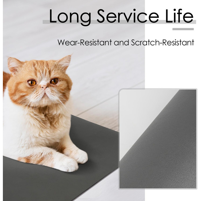 Килимок для годування собак та котів ThinkPet 60x40 см, силіконовий, неслизький, водонепроникний, сірий