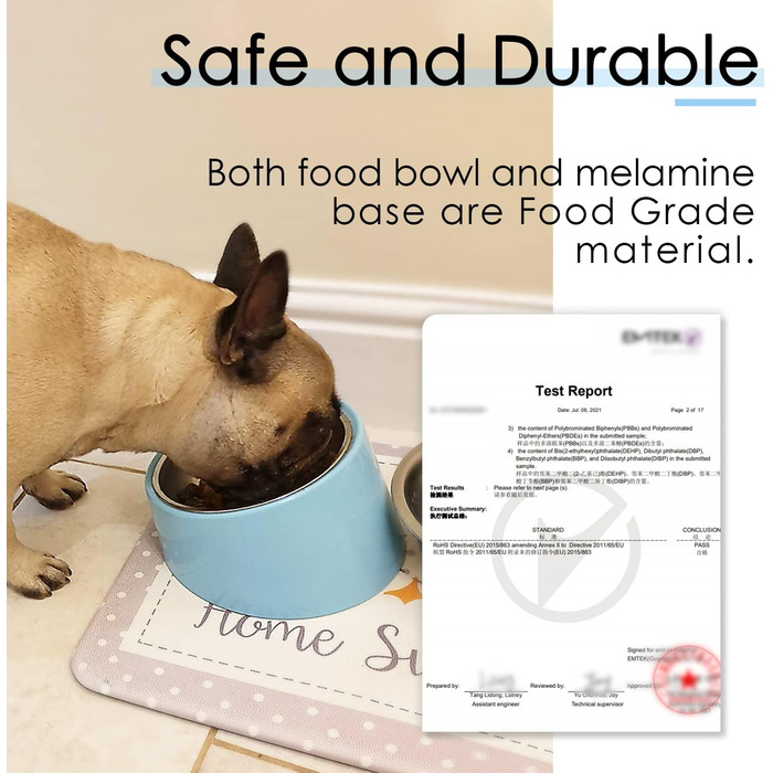 Нахилена годівниця для собак та котів SuperDesign 15°, зелений меламін, 600 мл