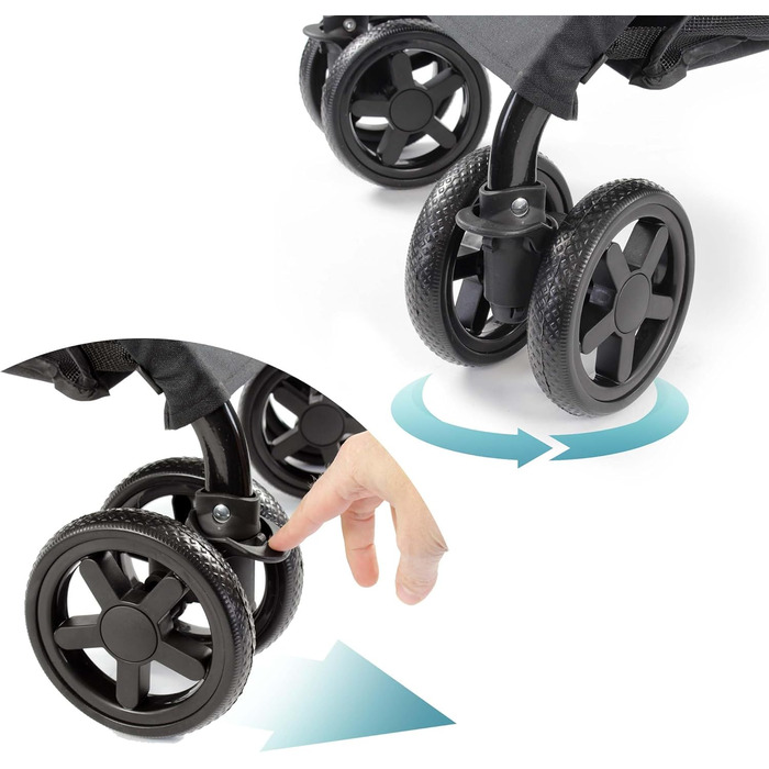 Візок для собак Fudajo 2в1, чорний, складна конструкція, з сумкою для тварин, до 20 кг, для собак та котів