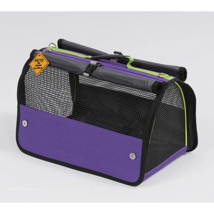 Транспортна сумка для тварин Brave Paws – схвалена авіакомпаніями, дихаюча та складана – переноска для котів та маленьких собак, ідеальна для подорожей (фіолетова)