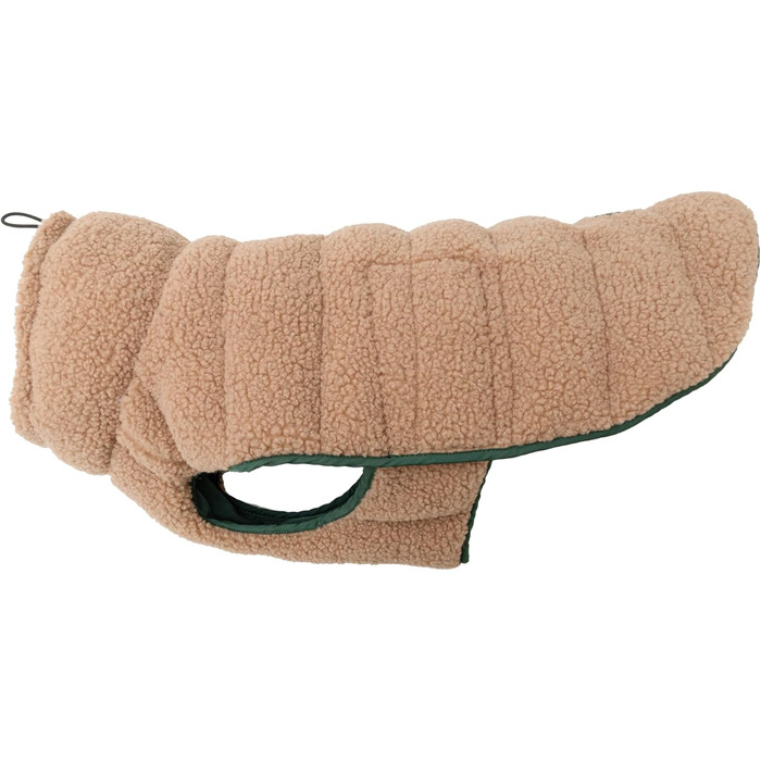 Зимовий теплий одяг для собак: двосторонній теплий одяг з пуховим дизайном, теплий одяг з Sherpa, сучасна куртка для собак, зимовий одяг для собак (зелений/бежевий, 65)