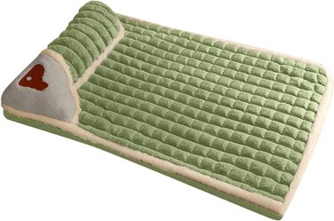 Ортопедична подушка для собак, малого та середнього розміру - миється, не слизька з високим бортиком - знімний чохол, лежанка для собак, товста та тепла, зелена