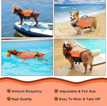 Жилет рятувальний для собак Ownpets, XL, помаранчевий