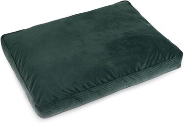 Ексклюзивне ліжко для собак XL | М'який лежак з Memory Foam | Килимок для великих собак | Легко миється | Імітація замші | Великий розмір | Колір: (M: 50 x 65 см, Зелений (Вельвет))