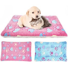 М'яке ліжко-матрац для собак та котів MICOOYO - килимок з флісу, 61x41 см, рожевий