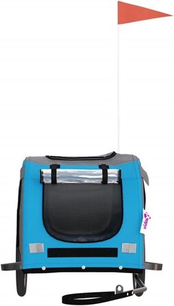 Причеп для тварин (133,5x69x73,5 см, блакитний та сірий)