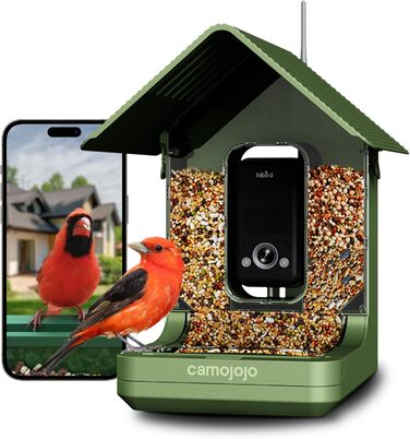 Розумний годівничка-відеокамера для птахів Hibird 32МП, 4K, AI, Wi-Fi, нічне бачення, 10000мАг, 32ГБ