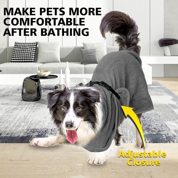 Рушник для собак Auvstar з бавовни, великий, вбираючий, м'який, для грумінгу