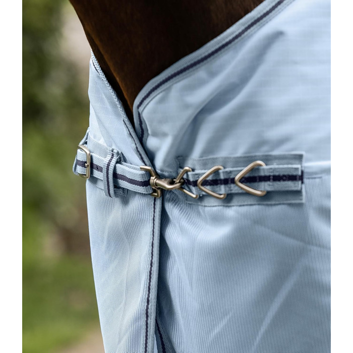Дощова попона для коней Waldhausen Protect, світло-синя/темно-синя, 135 см
