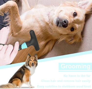Гребінець для видалення підшерстка у собак, щітка для собак, гребінець для видалення ковтунів, для собак, котів, догляд за тваринами, синій