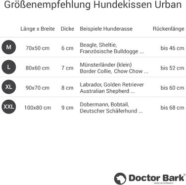 Ортопедичне собаче ліжко Doctor Bark Urban - для середніх собак, 90x70 см, Königsblau (XL)