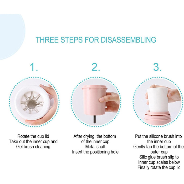 Автоматичний очищувач лап для собак - портативний пристрій для собак та котів, 360 градусів, ефективне очищення брудних лап