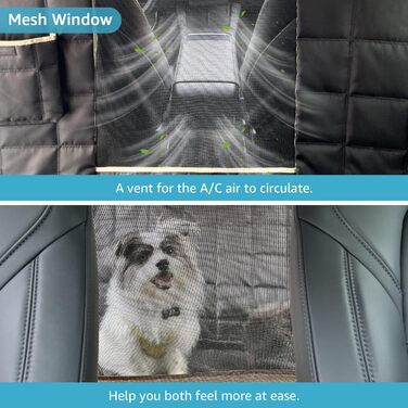 Гамак для собак у машину Lassie, сумісний з Tesla 2020-2026, чохол на сидіння для собак з 4 підголівниками та 2 ременями безпеки, 100% водонепроникний захист сидіння для собак (для Model 3, чорний)