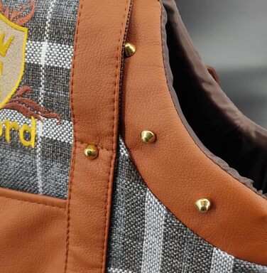 CAZO Oxford переносна сумка-переноска для собак та котів, 30x40x24 см, коричнева в клітинку, LXD1001