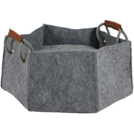 Корзина для собак та котів з фетру сірого кольору, розмір 2