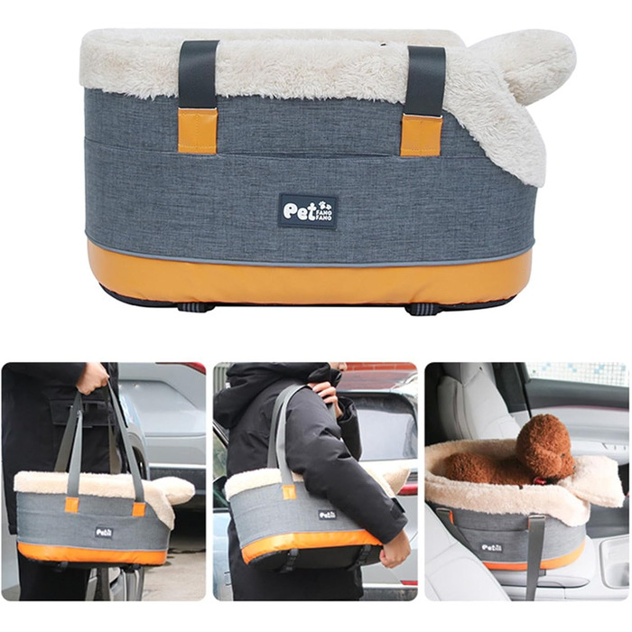 Автокрісло для собак та котів - зручне автосидіння для тварин, 42x23x23 см