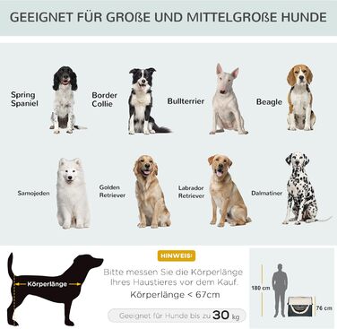 PawHut переносна переносна клітка для собак, транспортна коробка для тварин, 5 розмірів (темно-сірий, L)