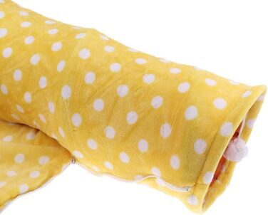 Туннель-ліжко для котів Tubayia, жовтий - іграшка-лежанка для домашніх тварин