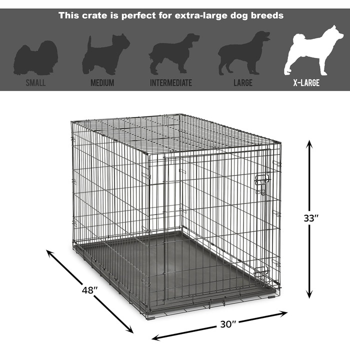 Кія Hundebox B30 - переноска для собак, 76 см, для маленьких порід, з піддоном, захистом підлоги та окремими дверима (124 x 76 x 82 см)