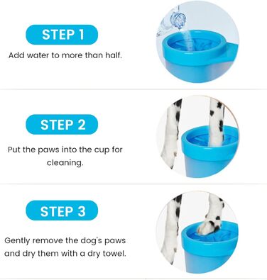 Миска-мийка для лап собак Joygoodta з м'якою силіконовою щіткою, портативна, 360° очищення, для дому