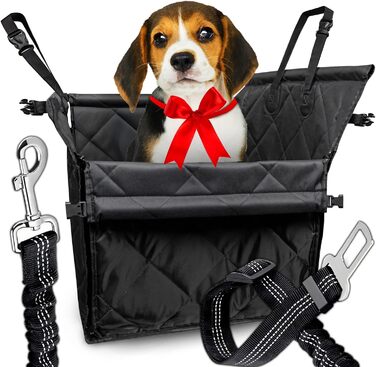 Автокрісло для собак Retoo: міцне, з сумкою, 60x50x44.5 см, чорне
