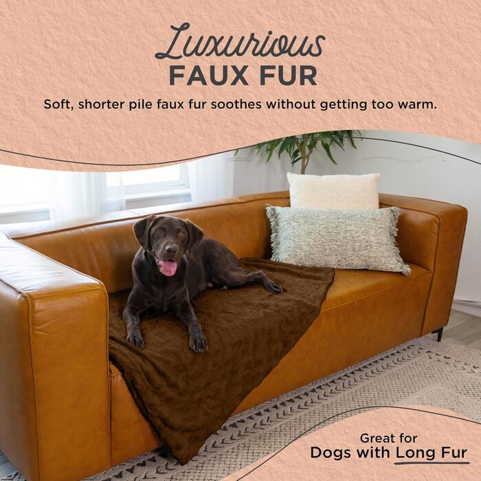 Calming Lux лежак-ковдра для собак Best Friends by Sheri, 101,6x127 см, темно-коричнева