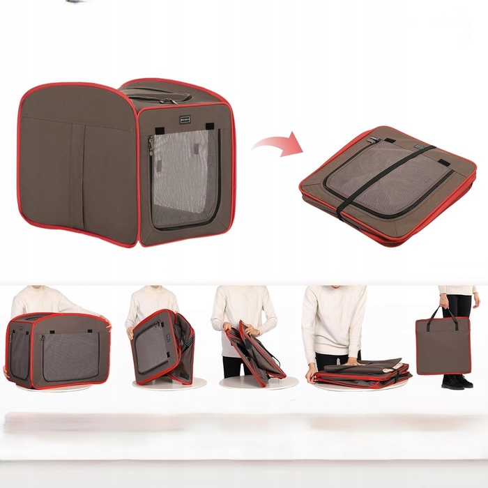 Переноска для собак PetsFit, коричнева, L/XL (64 см x 79,5 см x 56 см)