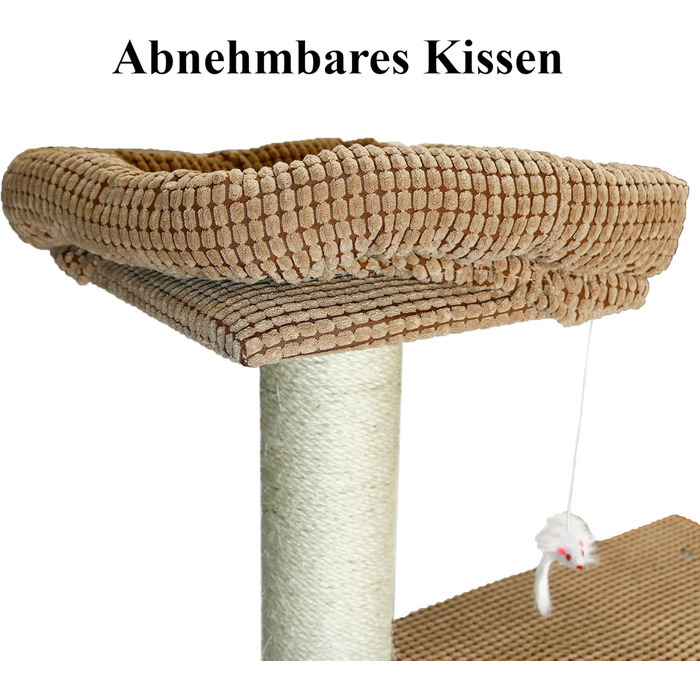 Дряпка для котів Bontoy Felix Pro, коричнева, з сизалевих стовпів (діаметр 12 см), 198 см, для великих котів