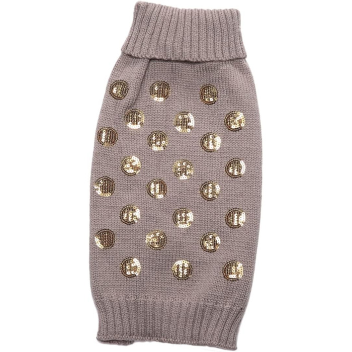 Теплий одяг для собак Angoiy Strickpuover - зимовий костюм для собак, зручний, великий розмір (Mx3pcs, сірий)